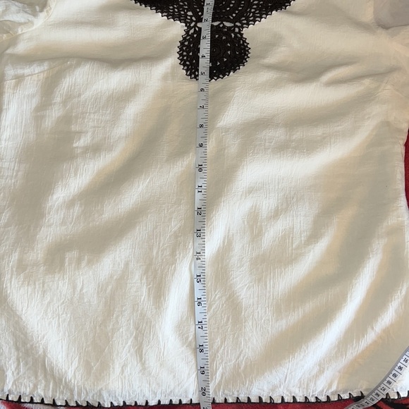 Chadwick’s Embroidered Crochet Tunic Scoop Neck Boho Resort Wear Top - Picture 9 of 14